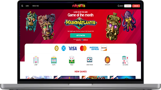Ruby Slots Casino Canada Desktop